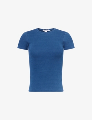 GOOD AMERICAN: Jeanius Ribbed Stretch-Cotton T-Shirt
