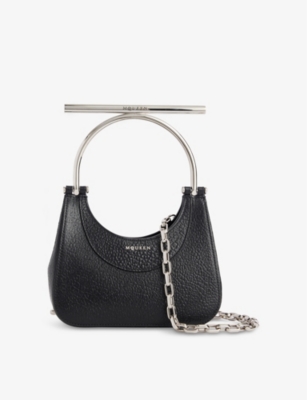 MCQUEEN: T-Bar The Mini Leather Crossbody Bag