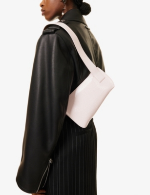 MCQUEEN: T-Bar Sling Mini Leather Shoulder Bag