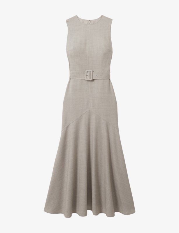 Danni Flared-Hem Cotton-Blend Midi Dress