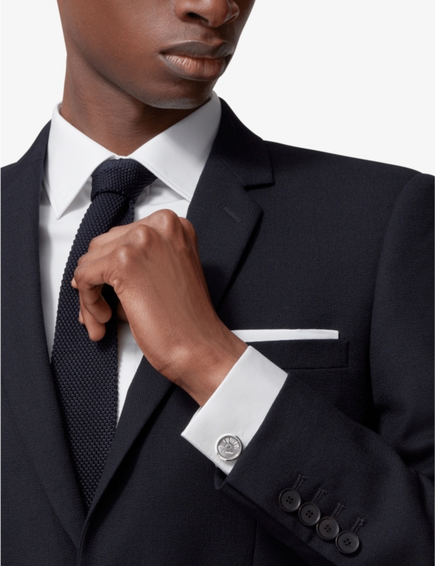 Oscillating palladium-plated sterling-silver cufflinks