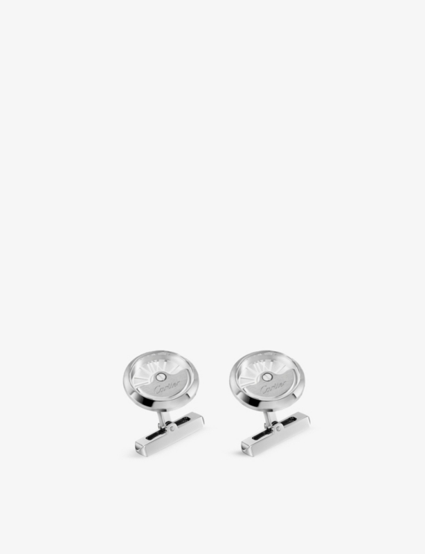 Oscillating palladium-plated sterling-silver cufflinks