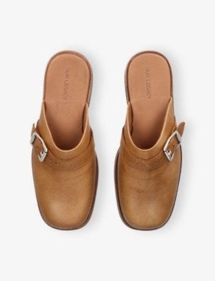 OUR LEGACY: Camion Hardware-Embellished Leather Mules