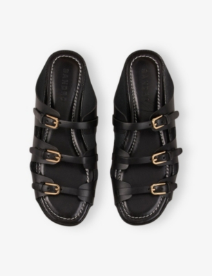 SANDRO: Buckled Leather Sandals