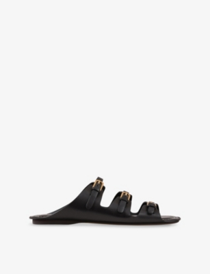 SANDRO: Buckled Leather Sandals