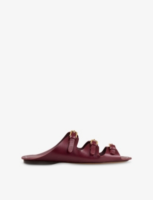 SANDRO: Buckled Leather Sandals