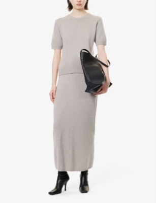 TOVE: Lura Short-Sleeve Brushed Cashmere Knitted Top