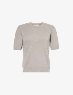 TOVE: Lura Short-Sleeve Brushed Cashmere Knitted Top