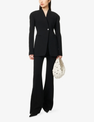 TOVE: Aster Collarless Wool-Blend Jacket