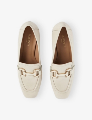LK BENNETT: Luca Snaffle-Embellished Heeled Leather Courts