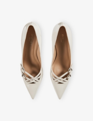 LK BENNETT: Laila Pointed-Toe Patent-Leather Courts