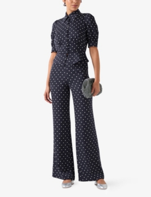 LK BENNETT: Elise Polka-Dot Woven Shirt