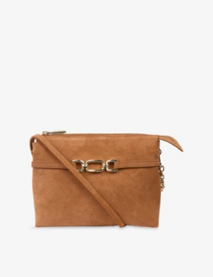LK BENNETT: Cleo Suede Clutch Bag
