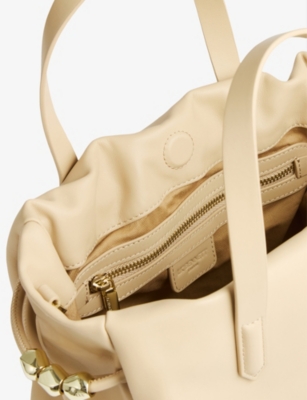 Lk Bennett Womens Tau-light Taupe Selina Leather Tote Bag