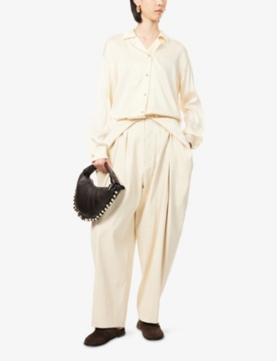 UMA WANG: Pride Wide-Leg Linen-Blend Trousers
