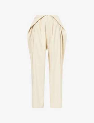 Uma Wang Omens Off White Pride Wide-leg Linen-blend Trousers