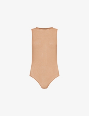 UMA WANG: Round-Neck Sleeveless Cotton-Blend Bodysuit