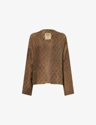UMA WANG: Klarke Geometric-Pattern Woven Jacket