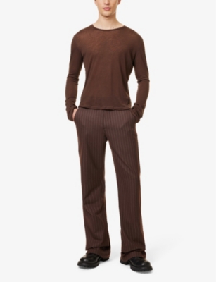 JADED LONDON: Mist Long-Sleeve Regular-Fit Woven-Blend Top
