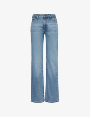 GUESS WOMENS GUESS MID-RISE STRAIGHT-LEG DENIM JEANS