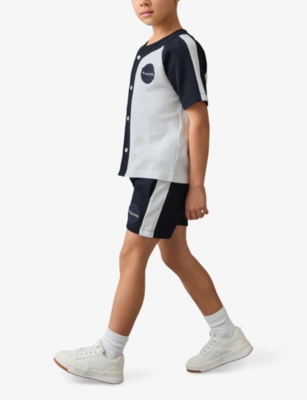REISS: Cane Colour-Block Cotton-Knit Shorts 3-14 Years