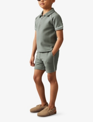 REISS: Pinta Textured Cotton Shorts 3-9 Years