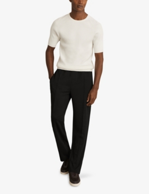 REISS: City Regular-Fit Straight-Leg Stretch-Woven Trousers