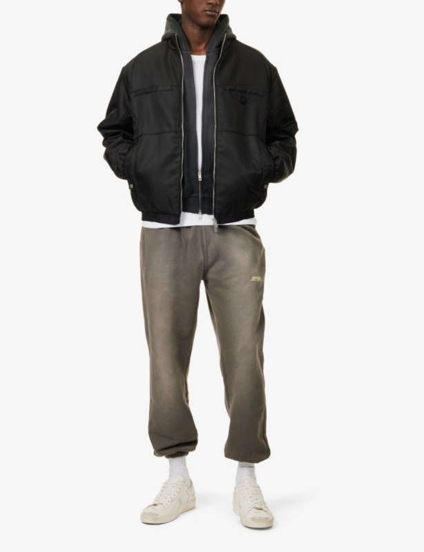 Overdrive Racing Brand-Embroidery Relaxed-Fit Woven Jacket