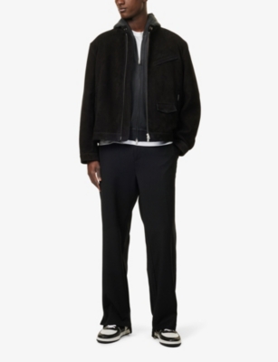 Overdrive Suede Relaxed-Fit Leather Jacket