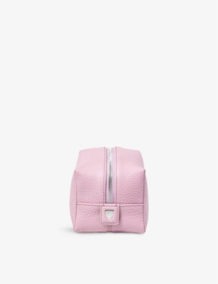 London Grained Leather Makeup Bag