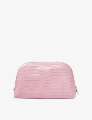 Classic Croc-Embossed Leather Cosmetic Case