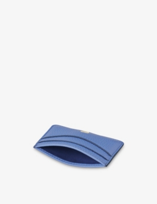 Aspinal Of London Womens Capri Blue Slim Leather Card Holder In Capri Blue