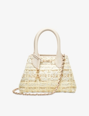 ASPINAL OF LONDON: Paris Tweed and Leather Cross-Body Bag