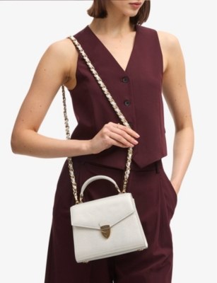 Aspinal Of London Womens  Mayfair Midi 2 Leather Top-handle Bag In White