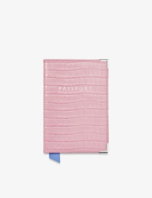 ASPINAL OF LONDON: Grained Leather Passport Cover