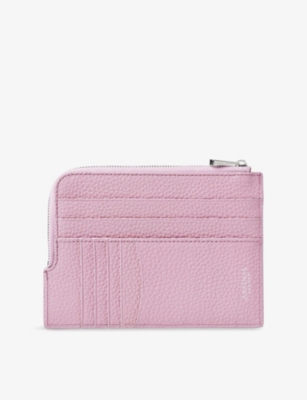 Aspinal Of London Womens Lilac Zipped Grained Leather Travel Wallet In Lilac