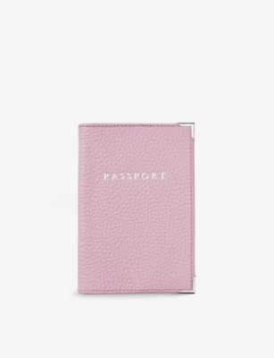 ASPINAL OF LONDON: Grained Leather Passport Cover