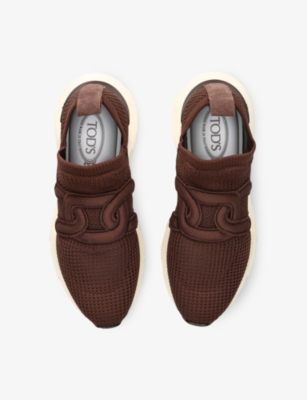 TODS: Sport Run 54c Calzino Logo-Embellished Mesh-Knit Low-Top Trainers