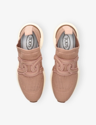 TODS: Sport Run 54c Calzino Logo-Embellished Mesh-Knit Low-Top Trainers