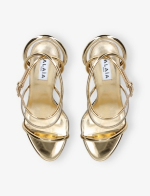 AZZEDINE ALAIA: Strappy 90 Leather Heeled Sandals