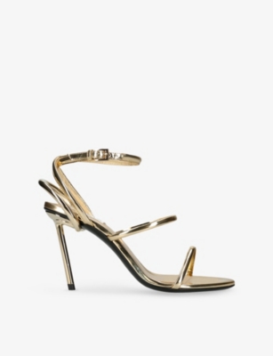 AZZEDINE ALAIA: Strappy 90 Leather Heeled Sandals