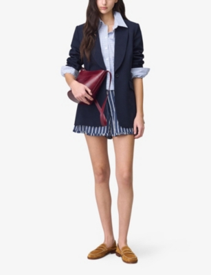 Claudie Pierlot Womens  Fitted Tailored Woven Blazer In Bleus