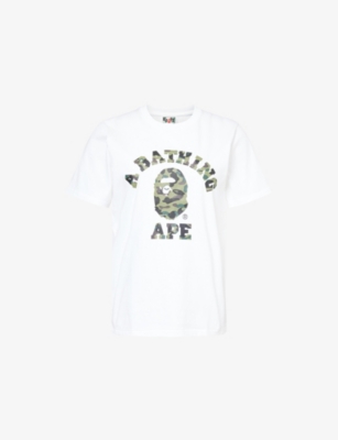 A BATHING APE: Camo College Round-Neck Cotton-Jersey T-Shirt