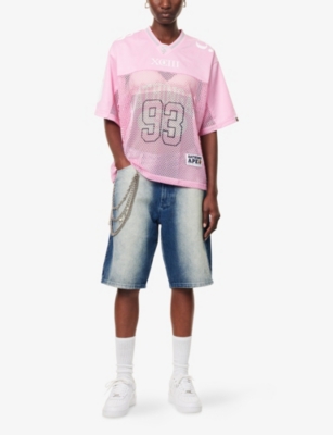 A BATHING APE: Relaxed-Fit Mesh-Panels Woven Top