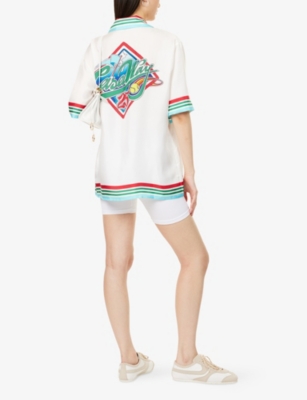 CASABLANCA: Casa Way World Series Short-Sleeve Silk Shirt
