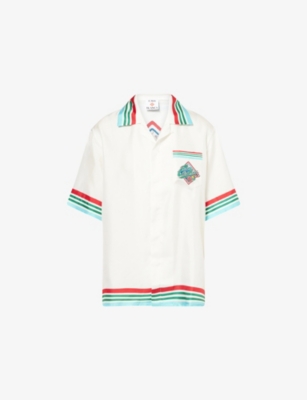 CASABLANCA: Casa Way World Series Short-Sleeve Silk Shirt