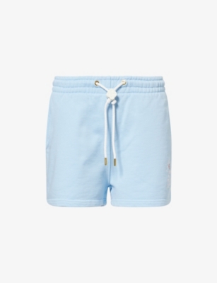 CASABLANCA: Beauty Embroidered-Branding Cotton-Jersey Sweat Shorts
