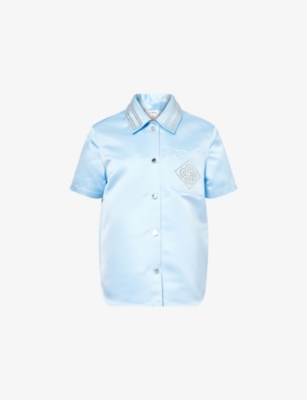 CASABLANCA: Duchesse Embellished Woven Shirt