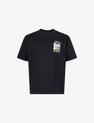 CASABLANCA: LA Short-Sleeve Cotton T-Shirt