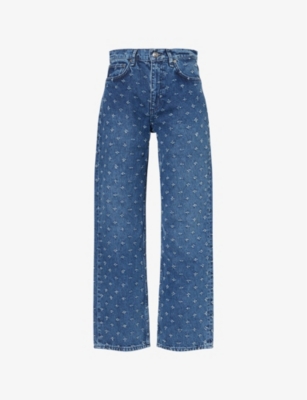 RAG & BONE: Shea High-Rise Ankle Straight-Leg Denim Jeans
